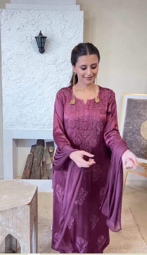 chinon chikankari 3 pc set