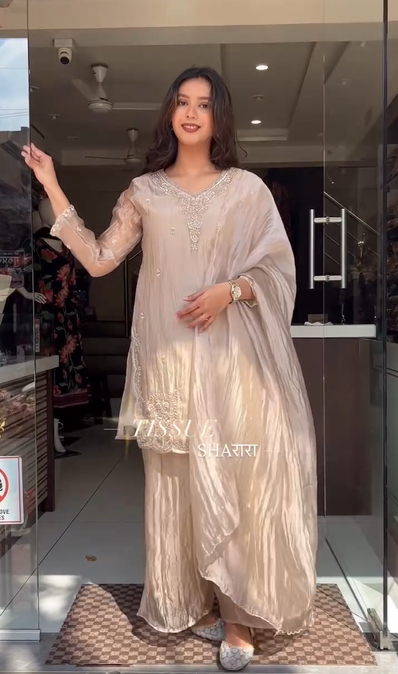 DESIGNER SPECIAL HEAVY EMBROIDERY FANCY 3 PIS OUTFIT SET